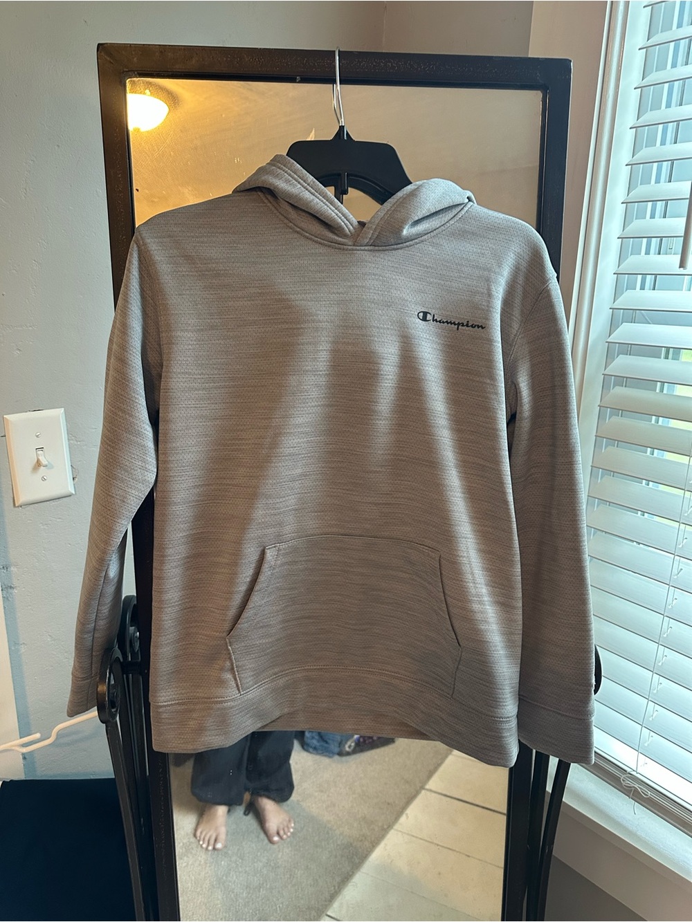 Champion Light Gray Pullover Hoodie & Jogger set